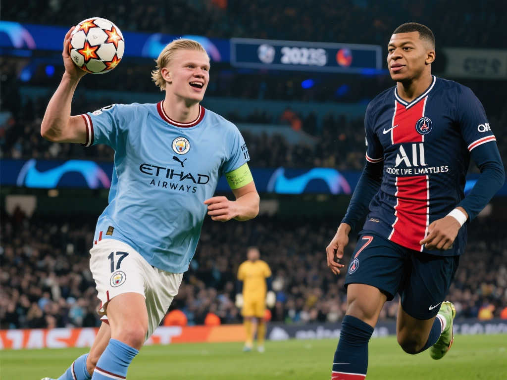 2023年五大联赛射手榜：哈兰德强势领衔，姆巴佩奋力追赶